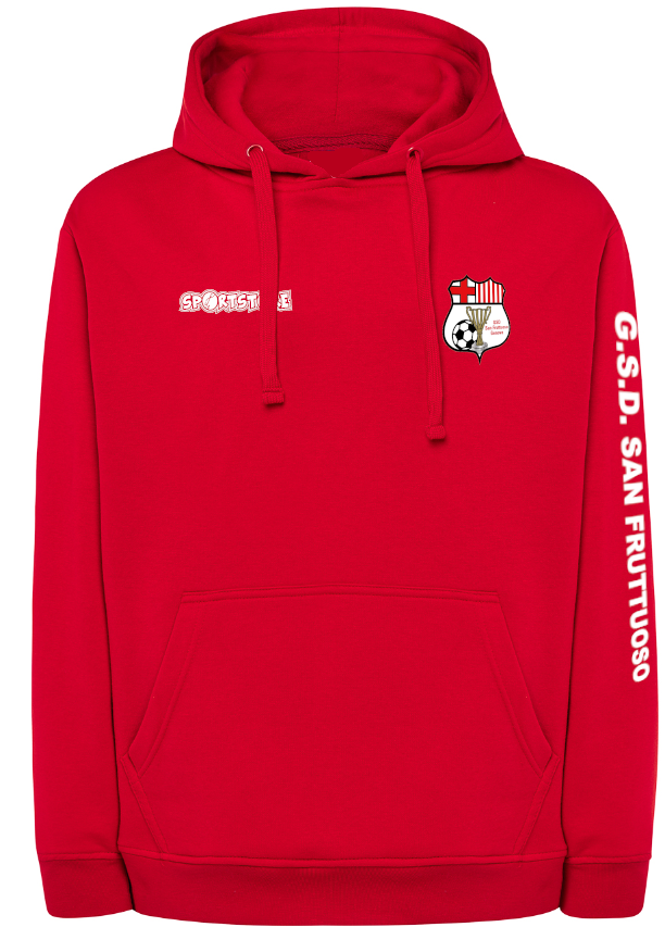 BS Felpa supporters ( solo x GENITORI ) cappuccio rossa bs332 San Fruttuoso