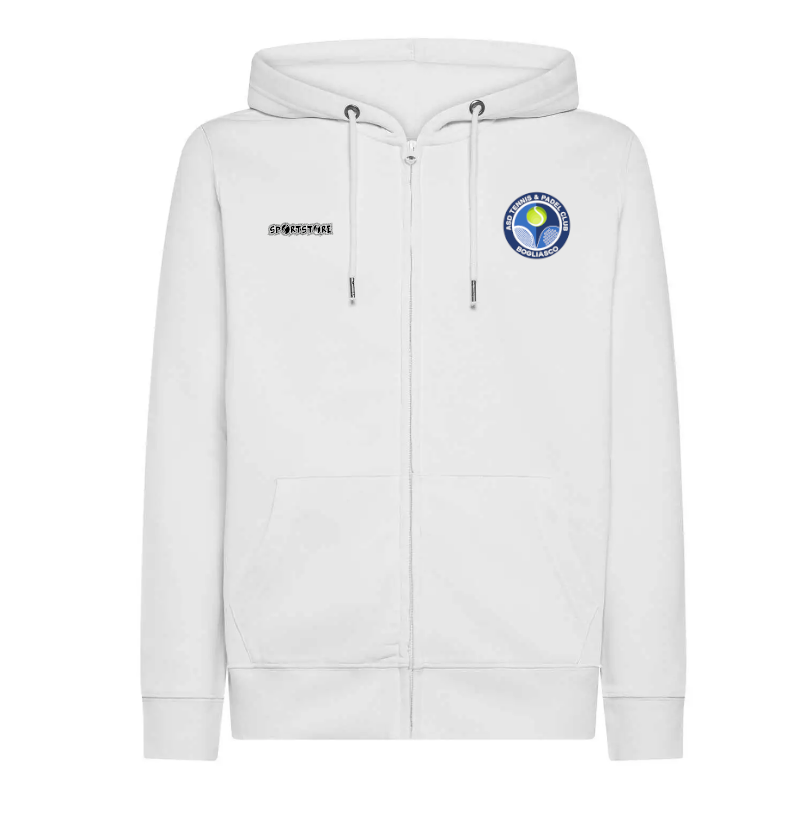 Felpa bs 333 BIANCA con zip T.c.Bogliasco