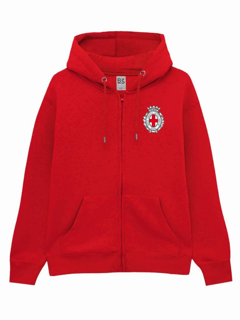 Felpa rossa zip Rubattino tg 1/2 e 3/4 anni