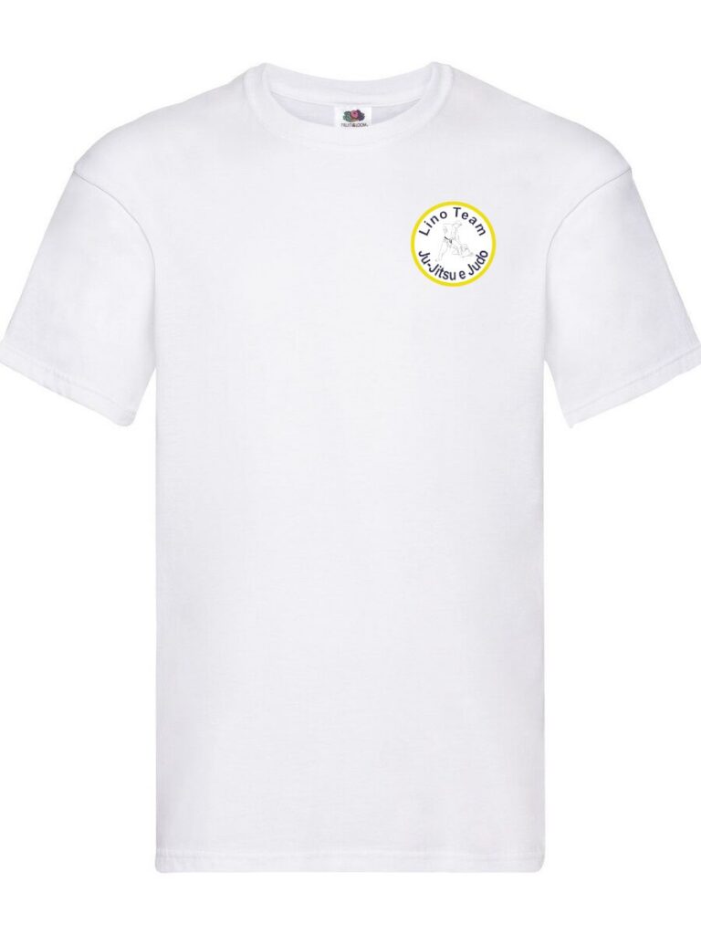 T-shirt cotone bianca lino Team