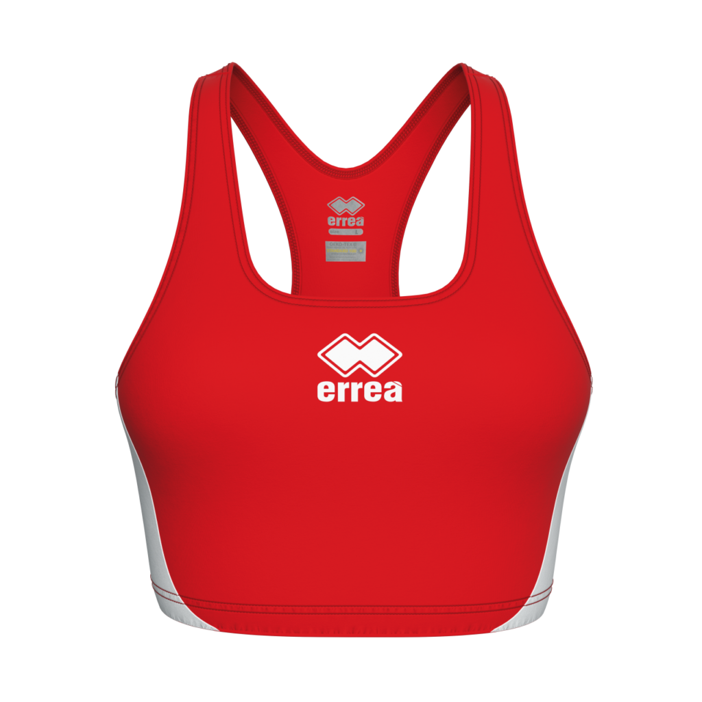 Top Errea Elaine Rubattino rosso