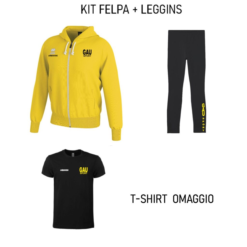KIT FELPA E LEGGINS E T-SHIRT OMAGGIO