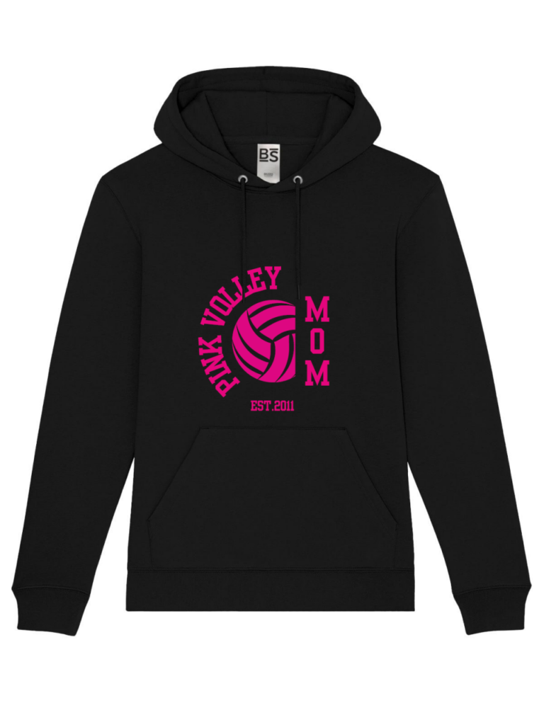 Felpa bs nera pink volley MOM