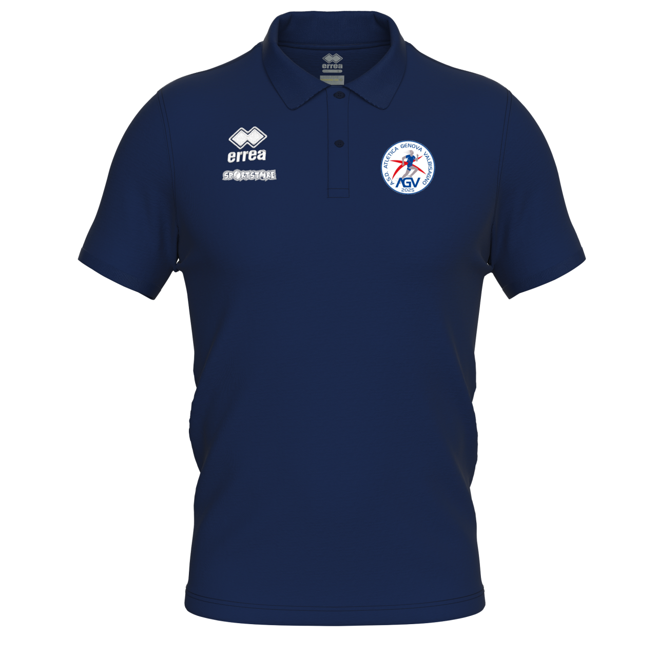 Polo errea EVO navy ASD GENOVA VALBISAGNO