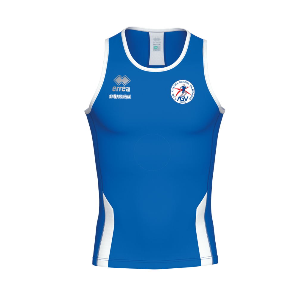 Canotta REGIS royal /bianco ASD ATLETICA GENOVA VALBISAGNO