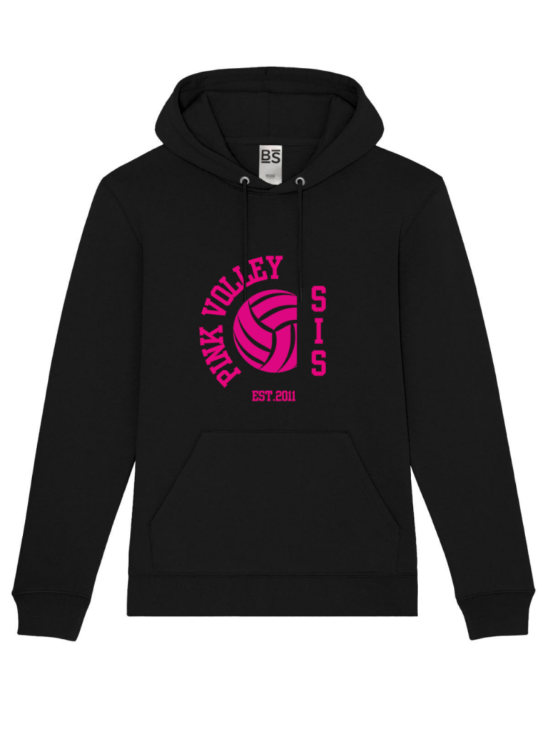 Felpa bs nera pink volley SIS