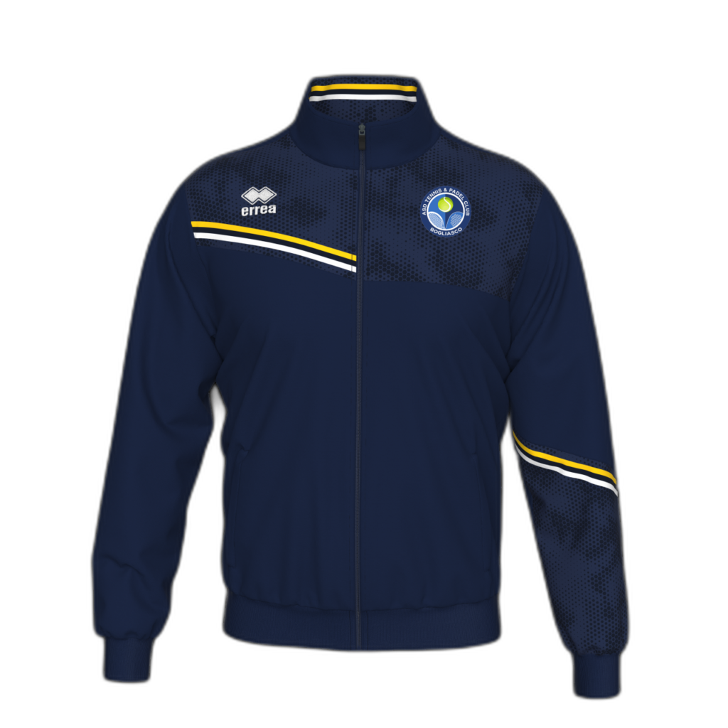 Felpa con zip Elton navy giallo