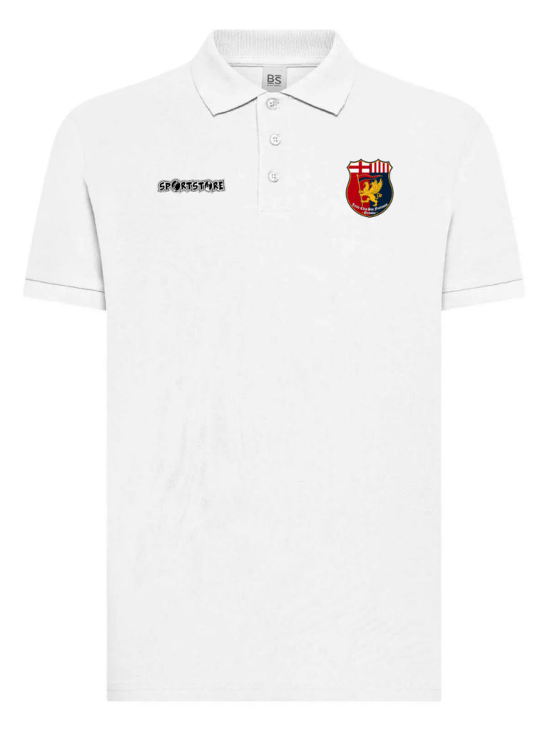 Polo cotone bianco LITTLE CLUB SAN FRUTTUOSO