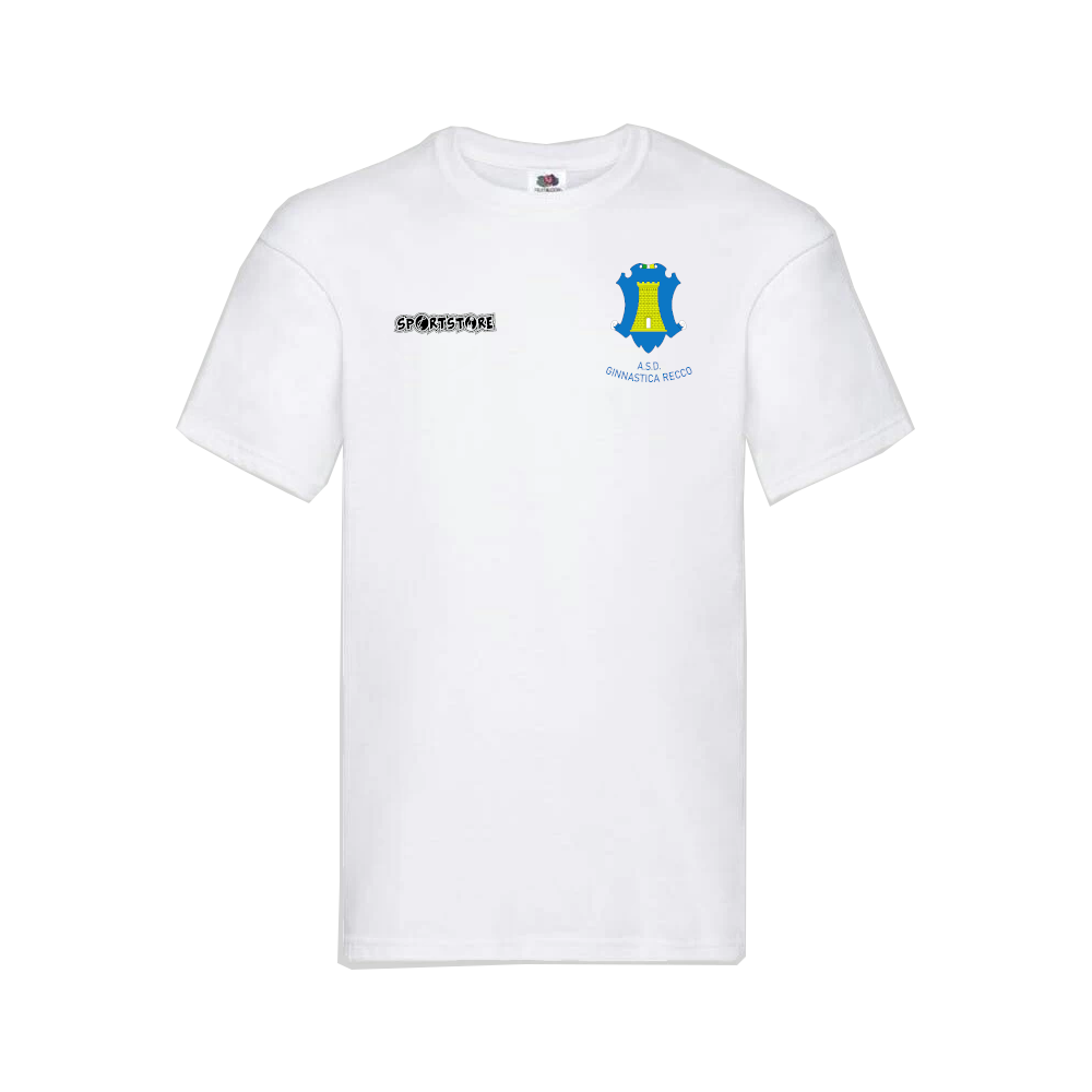T-shirt cotone bianca Ginnastica Recco