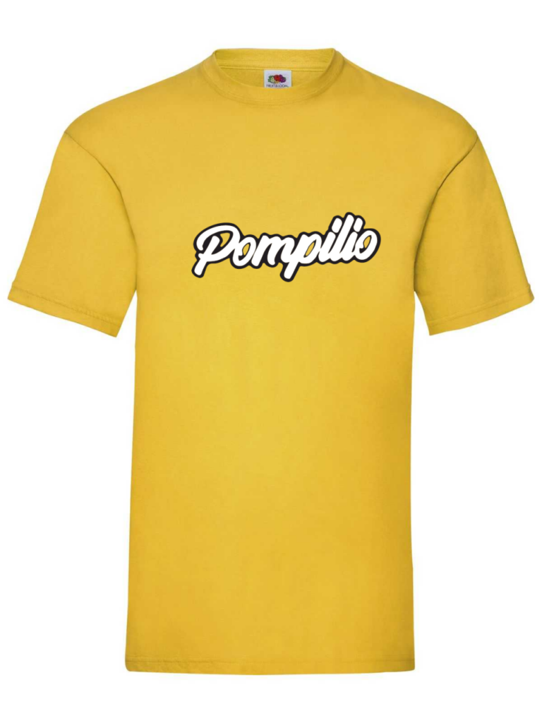 T-shirt cotone gialla Pompilio