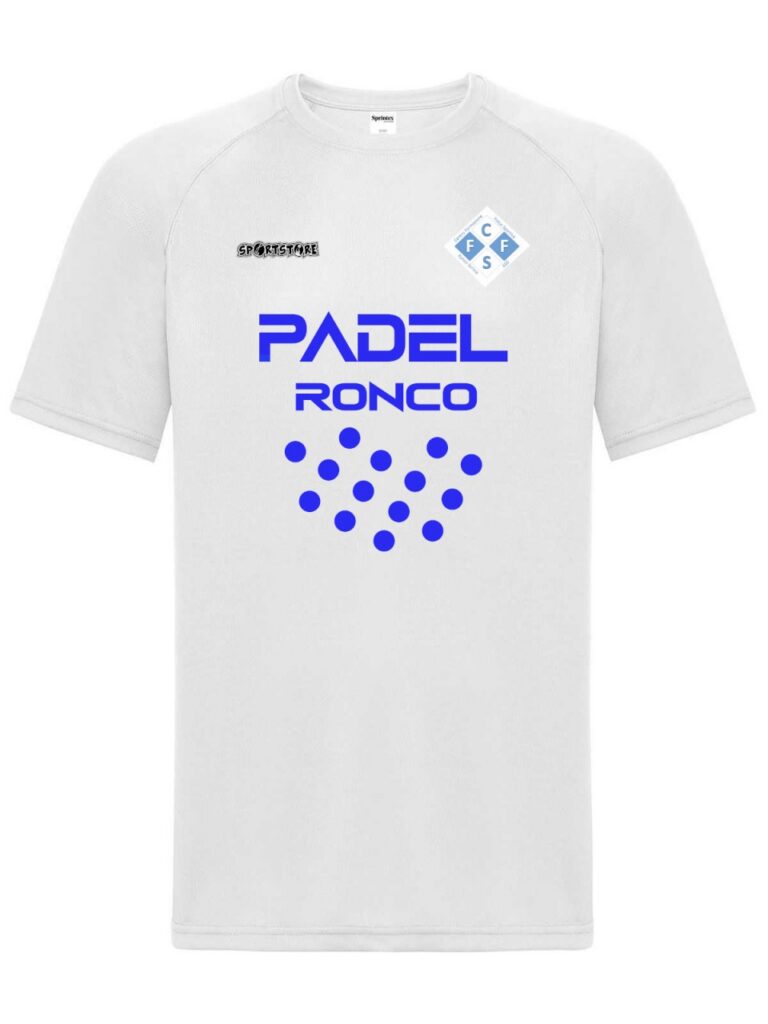 T-shirt tecnica bianca Padel Ronco