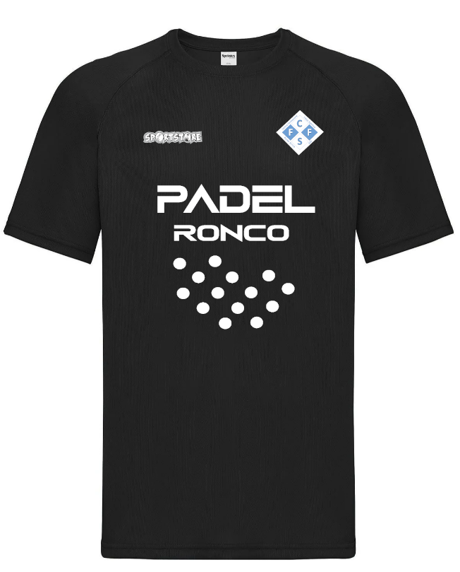 T-shirt tecnica nera Padel Ronco