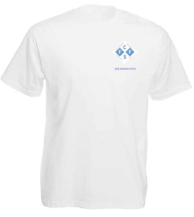 T-shirt cotone bianca ginnastica C.F.F.S