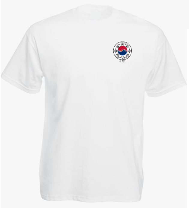 T-shirt cotone bianca TAEKWONDO