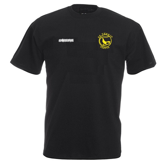 T-shirt cotone BS010 nera BB Tennis