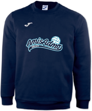 Felpa Cairo 2 Navy con logo AmisAdmo Volley